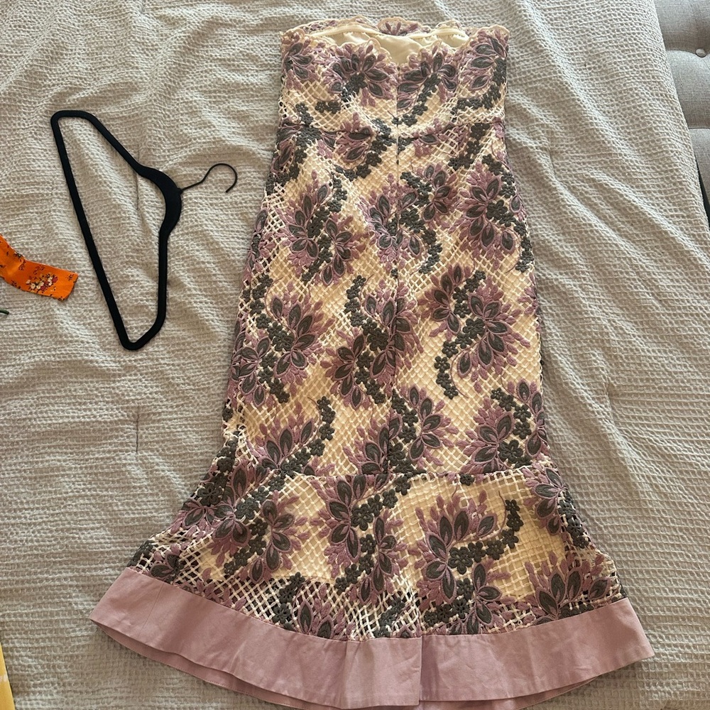 Strapless knit dress